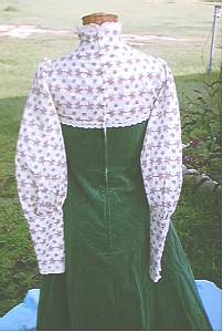 Clothing/C.1970's GunneSax Cream&Green Velvet