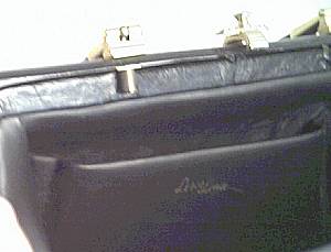 Purse/Woven Brown Plastic Cord/Box Style