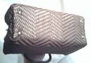 Purse/Woven Brown Plastic Cord/Box Style