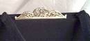 Purse/Mel-Ton/Black Wool W/Jeweled Clasp