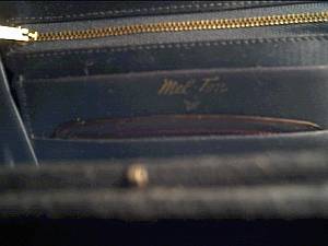 Purse/Mel-Ton/Black Wool W/Jeweled Clasp