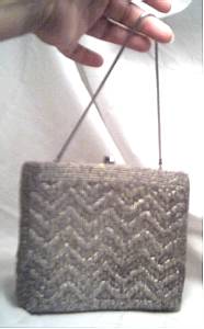 Purse/La Regale Ltd. Evening/Silver Beaded