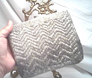 Purse/La Regale Ltd. Evening/Silver Beaded
