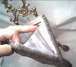Purse/La Regale Ltd. Evening/Silver Beaded