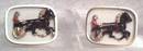 Cuff Links/Designer/SWANK/Goldtone W/Applied&Enameled Harness Racer