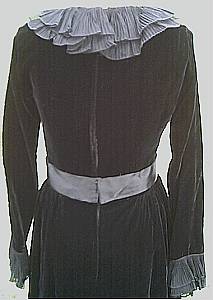 Clothing/C.1970 Black Velvet Evening Gown/Roger