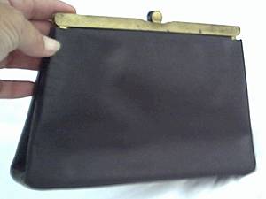 Purse/Black Leather By Rosenfled
