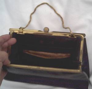 Purse/Black Leather By Rosenfled