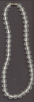 Necklace/Choker/Frosted Blown Glass Bead