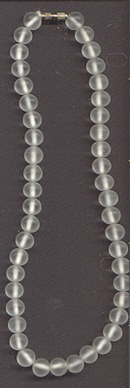 Necklace/Choker/Frosted Blown Glass Bead