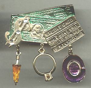 Brooch/Contemporary Novelty/For The Dedicated Shopper