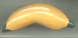 Brooch/Contemporary Painted/Wooden Banana