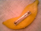 Brooch/Contemporary Painted/Wooden Banana