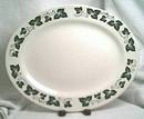 Porcelain/China/Homer Laughlin Platter/Green Ivy Border