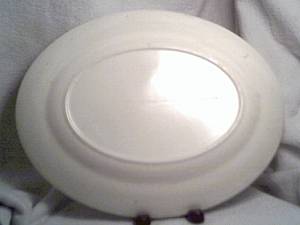Porcelain/China/Homer Laughlin Platter/Green Ivy Border