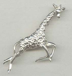Brooch/Contemporary Sterling Giraffe/Mexico/Signed