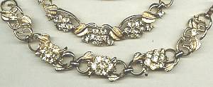 Set(s)/Designer/Coro Script W/Pegasus Rhinestone Necklace & Bracelet