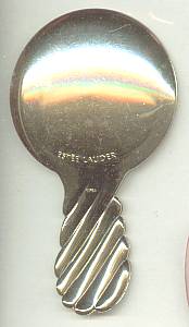 Vanity Item(s)/Purse Mirror/Estee Lauder Premium/Gold Molded Plastic