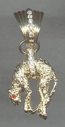 Pendent/Designer/ParkLane Leopard W/Clear Rhinestones