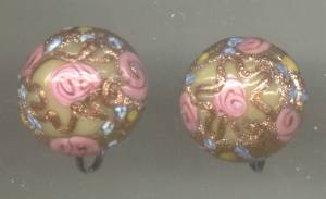 Earrings/Screwbacks/Lampworked Button Beads