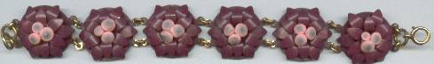 Bracelet/Link/Enamaled/Floral