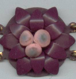 Bracelet/Link/Enamaled/Floral