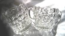 Glass/Sugar Bowl & Creamer/Fostoria American Line or American Whitehall