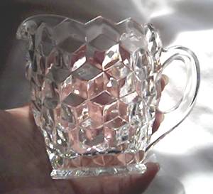 Glass/Sugar Bowl & Creamer/Fostoria American Line or American Whitehall
