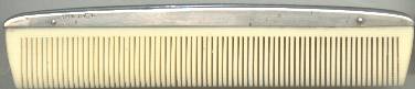 Vanity Item(s)/Celluloid Or Bakelite Comb W/ Sterling Overlay