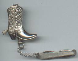 Tie Clip/Hicock Clip and Cowboy Boot Pin