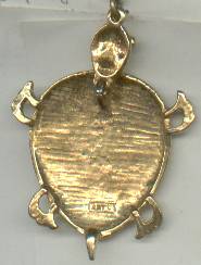 Pendent/Designer/ART Articulated/Enameld Turtle