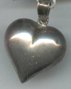 Pendent/Charm/Sterling Puffy Heart