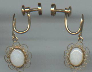 Earrings/Designer/Carla/Screwbacks/GF W/Opals