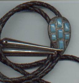 Bolo With Faux Turquoise