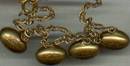 Bracelet/C. 1930's Gilt Brass Footballs