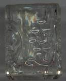Glass/Octogon Shaped/Molded Glass Toothpick Holder/ W/Grapes and Leaves/Coronet