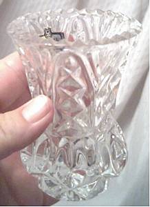 Vase/Minature/Lead Crystal Zajecar/Made in Yogoslavia