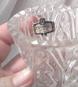 Vase/Minature/Lead Crystal Zajecar/Made in Yogoslavia