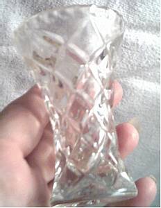 Minature Zajecar Lead Crystal Vase/Made in Yogoslavia