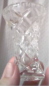 Minature Zajecar Lead Crystal Vase/Made in Yogoslavia