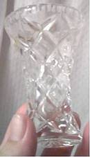 Minature Zajecar Lead Crystal Vase/Made in Yogoslavia