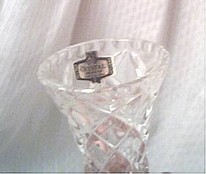Minature Zajecar Lead Crystal Vase/Made in Yogoslavia