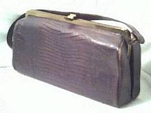 Purse/C.Late1940's to Early 1950's Real Lizzard/Box Style