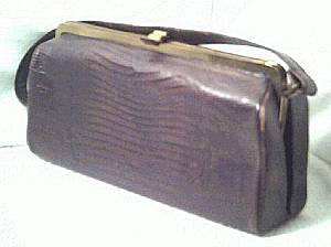 Purse/C.Late1940's to Early 1950's Real Lizzard/Box Style