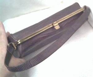 Purse/C.Late1940's to Early 1950's Real Lizzard/Box Style