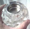 Smoking Items/Faceted/Round Glass Table Lighter