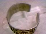 Bracelet/Designer/J.B. Hunt/Wide Silvertone W/Animal&Foliate Motif