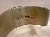 Bracelet/Designer/J.B. Hunt/Wide Silvertone W/Animal&Foliate Motif
