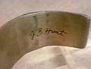 Bracelet/Designer/J.B. Hunt/Wide Silvertone W/Animal&Foliate Motif