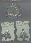 Pendent/W/2 Charms Native American Style